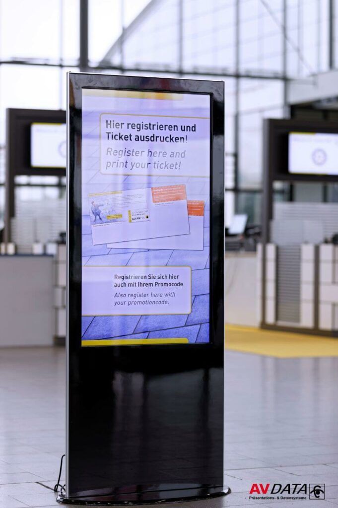 Digitale Werbetafel als Service Terminal